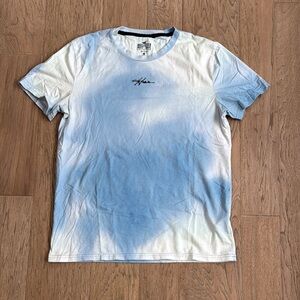 Hollister Blue White Ombre Short Sleeve Tee Size Medium